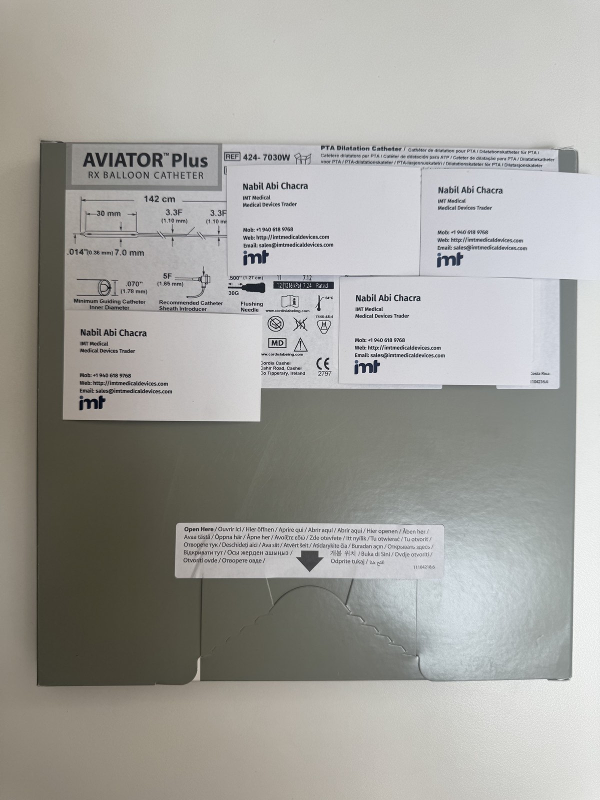 Cordis AVIATOR Plus PTA Balloon Dilatation Catheter