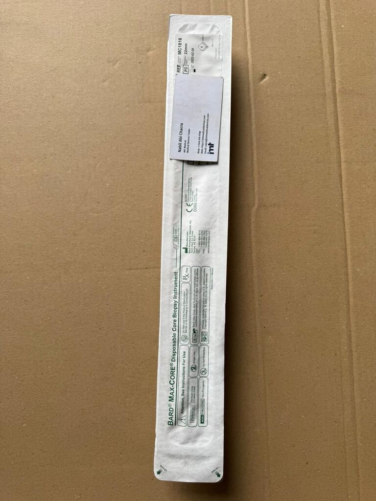 BD Bard Max-Core Biopsy Needle MC1816 18G x 16cm Core Biopsy Instrument