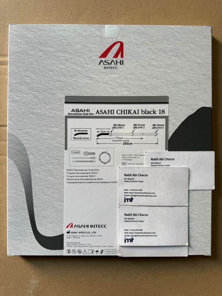 Asahi Neurovascular Guidewire Chikai Black 18 WAIN-CKI-18-200-BS