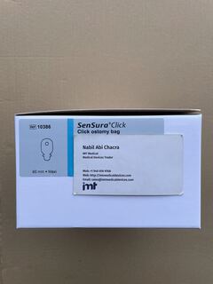 Coloplast 10386 SenSura Click Drainable Ostomy Pouch 60mm