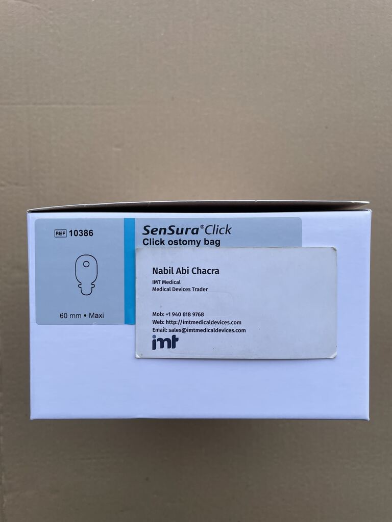 Coloplast 10386 SenSura Click Drainable Ostomy Pouch 60mm