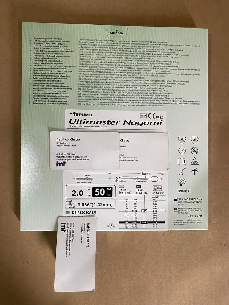 Terumo Ultimaster Nagomi Stent Sirolimus Eluting Coronary DES