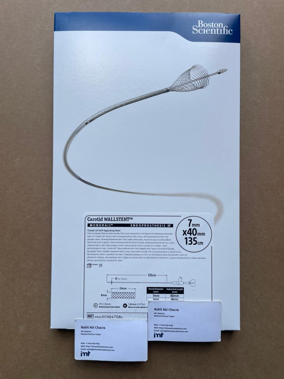 Boston Scientific Carotid WALLSTENT H965SCH647080 8mm x 40mm Monorail