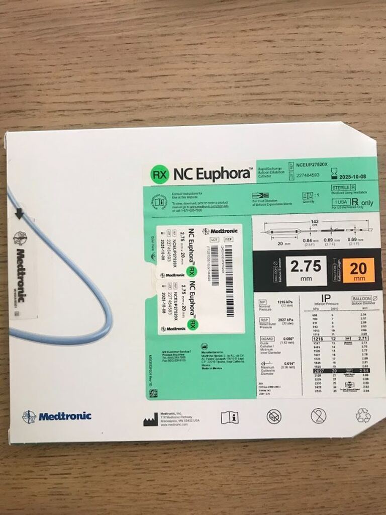 Medtronic NC Euphora Noncompliant Balloon Dilatation Catheter