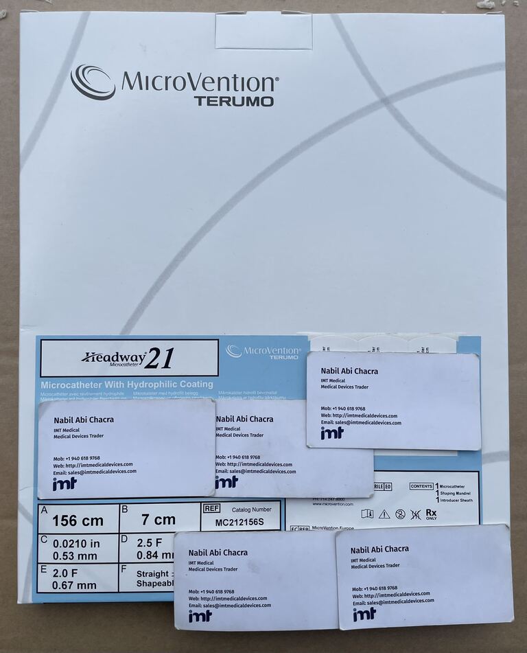 Terumo Neuro Headway 21 Microcatheter MC212156S 156 cm