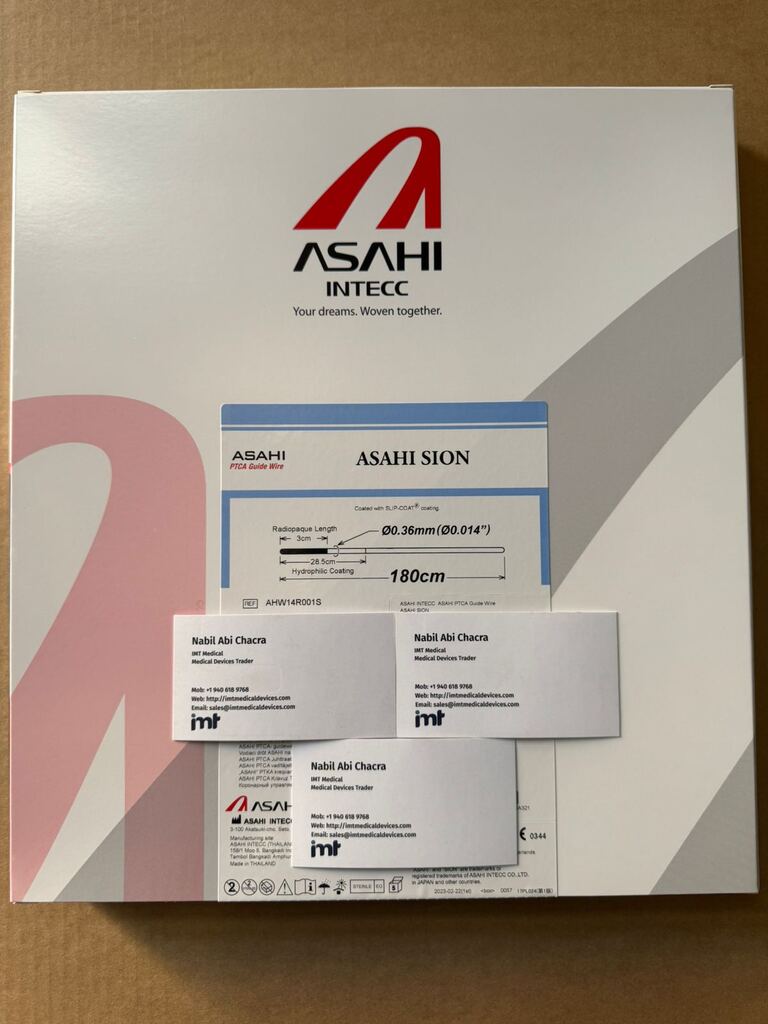 Asahi SION AHW14R001S Coronary Guidewire 0.014 Straight 180cm