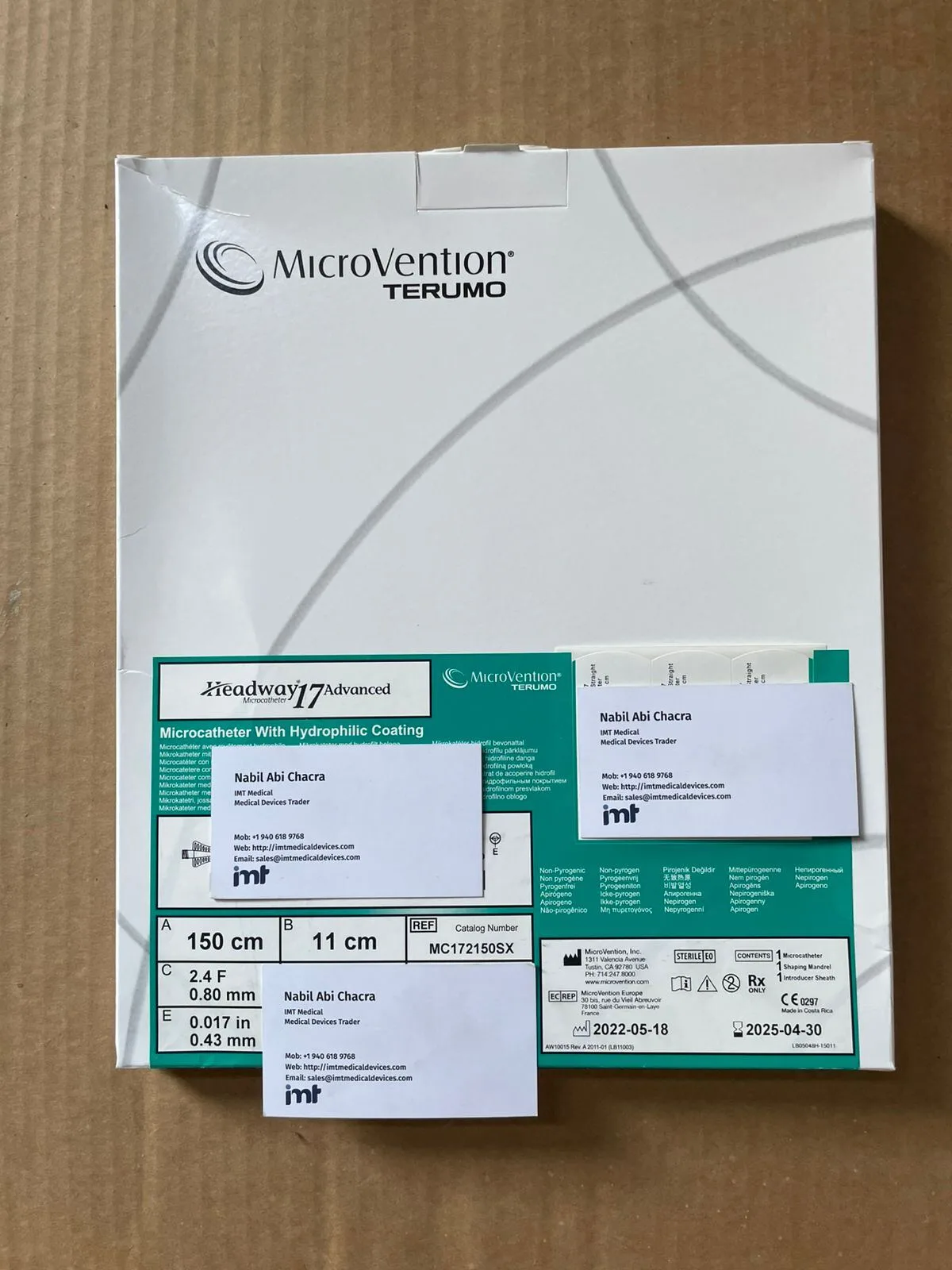 Terumo Neuro Headway 17 Microcatheter MC172150SX  150cm